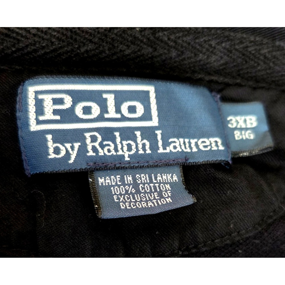 POLO by Ralph Lauren Big Pony Rugby Polo 3XB Striped Black/White S Sleeve Shirt - Picture 12 of 12